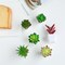 Set of 6 Mini Artificial Succulents in White Ceramic Pots – Lifelike Faux Small Potted Plants for Home, Office Desk, Shelf, Bathroom & Modern Room Decor